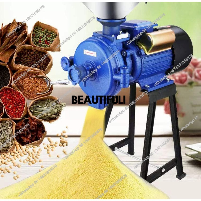 Dry Grain Grinder Stainless Steel - مطحنة الذرة المنزلية 220 جافة رطبة