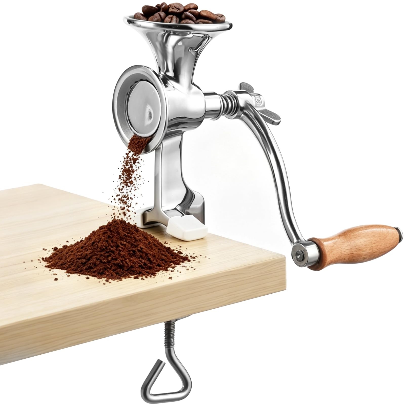 Grain Mill Grinder Hand Crank - مطحنة قهوة يدوية من الفولاذ المقاوم