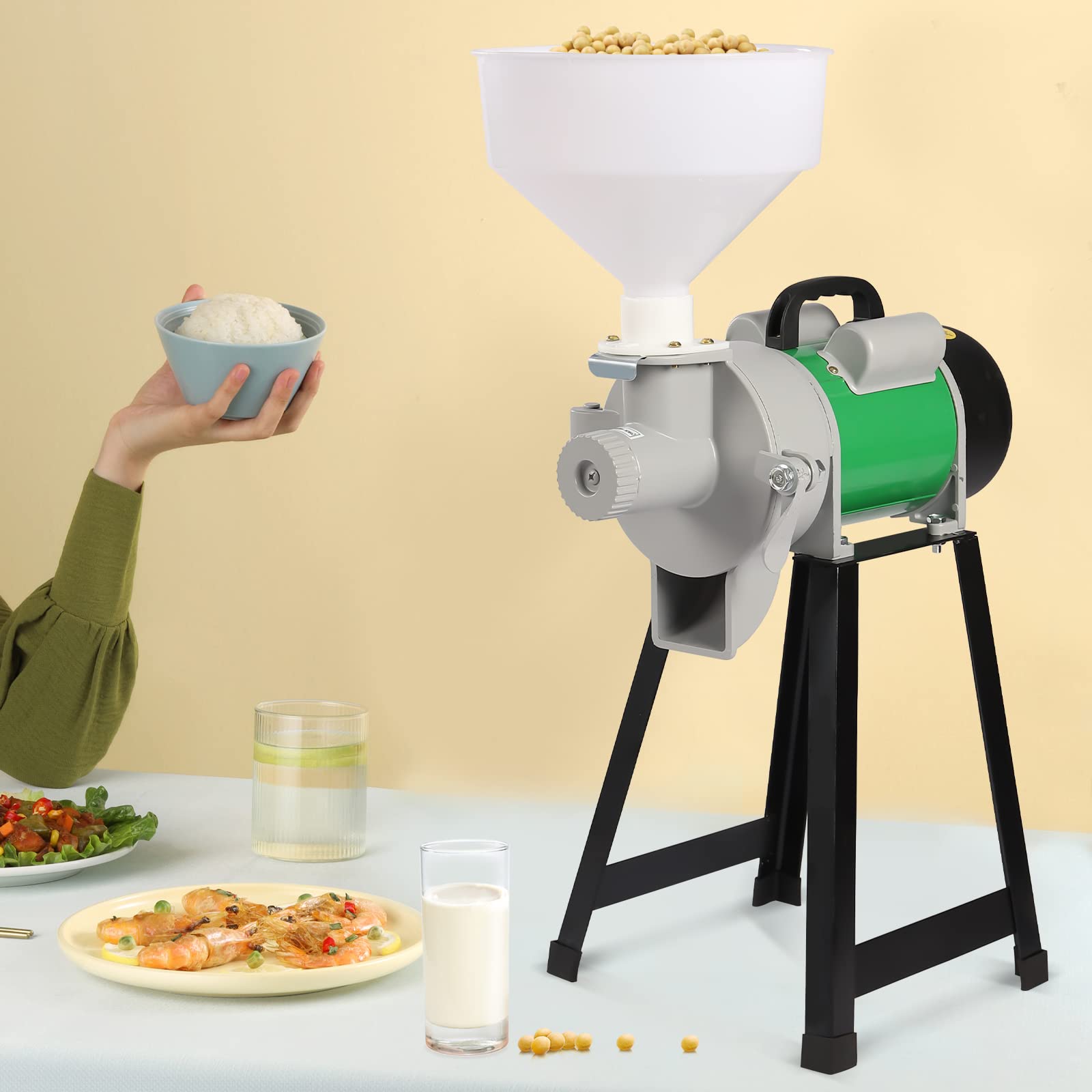 مطحنة كهربائية بقدرة 2200 واط، - مراجعة Corn Grinder Machine Electric وسعره