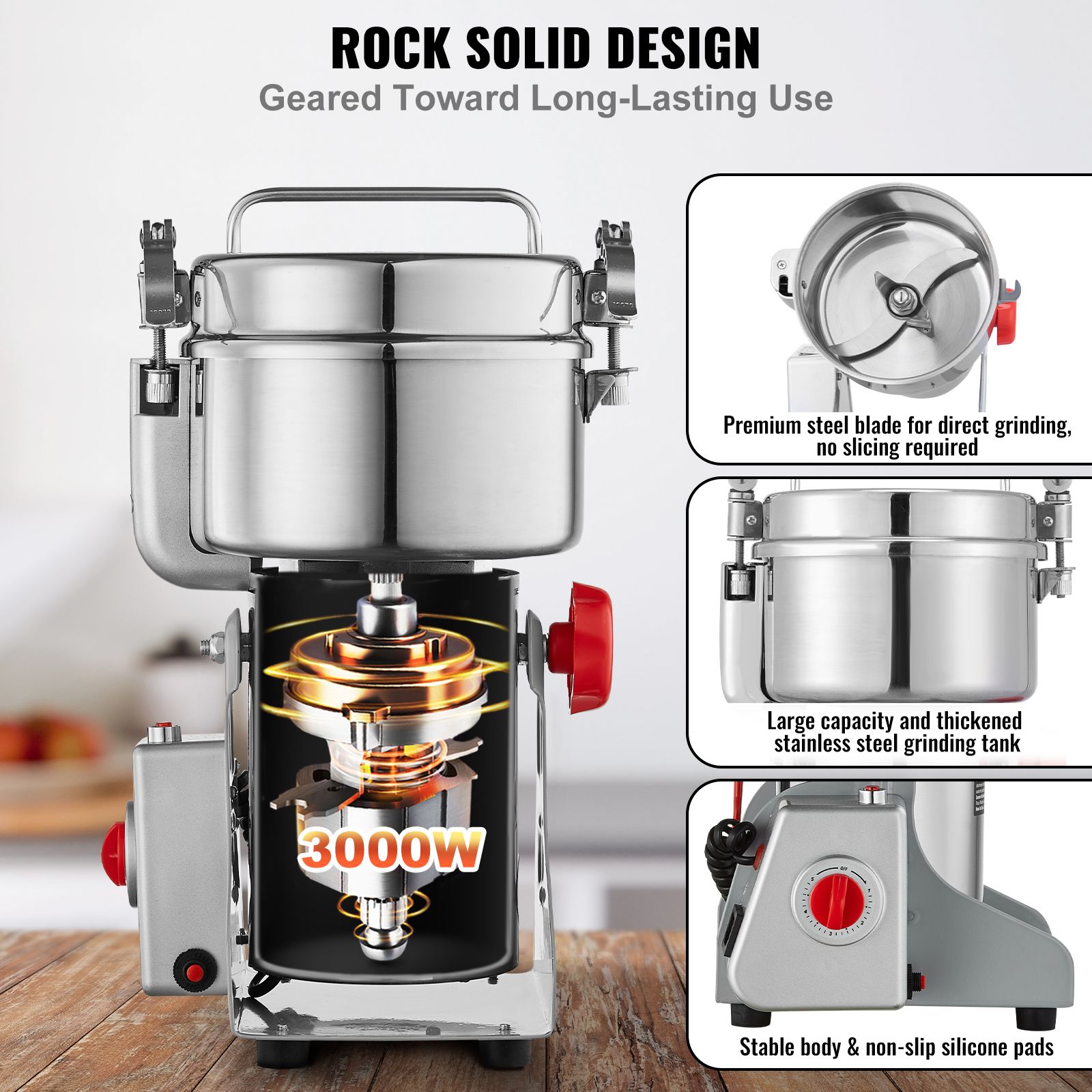 مطحنة حبوب كهربائية 1000 جرام، - مراجعة Spice Grinder Machine Commercial 1000G وسعره