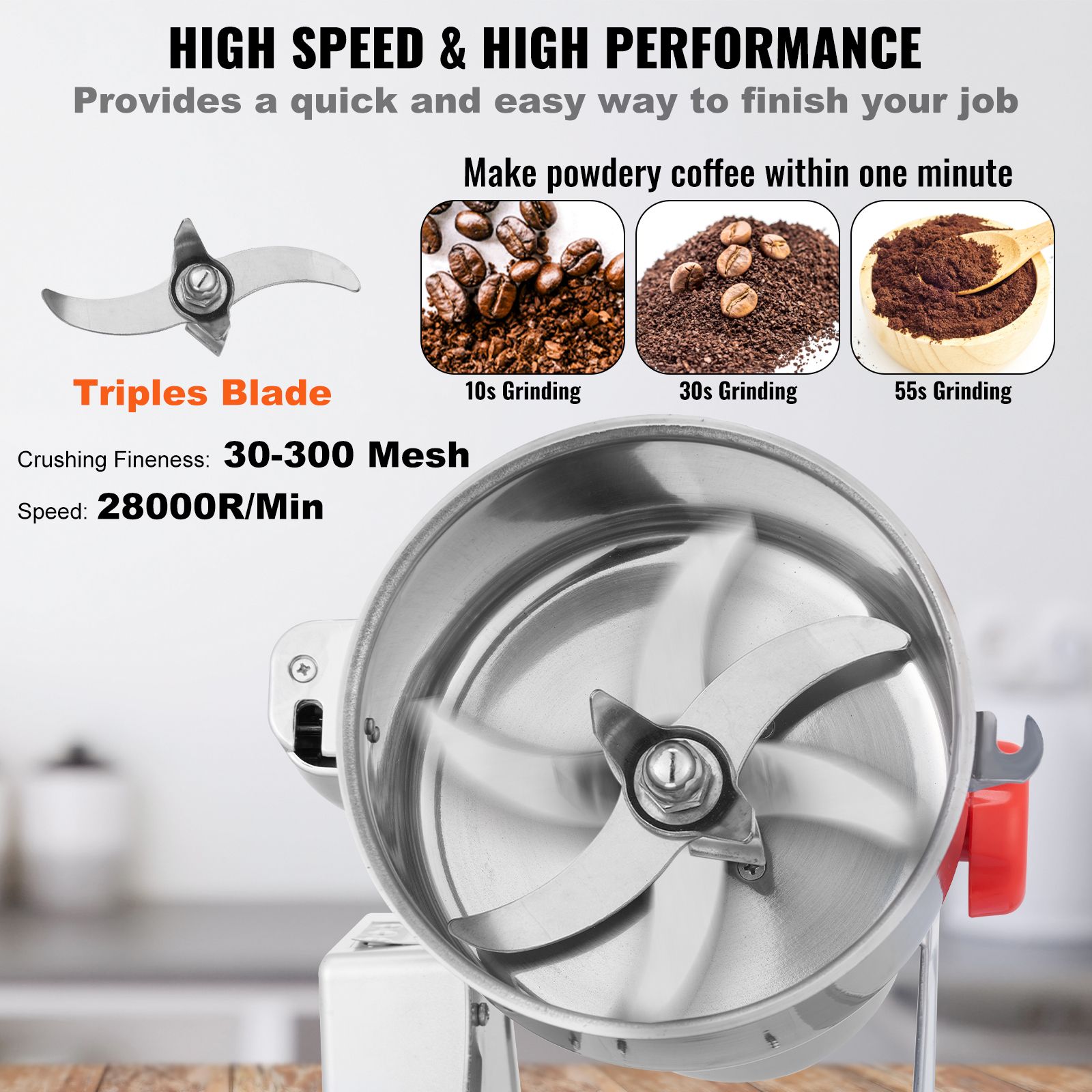 مطحنة حبوب كهربائية 1000 جرام، - مراجعة Spice Grinder Machine Commercial 1000G وسعره