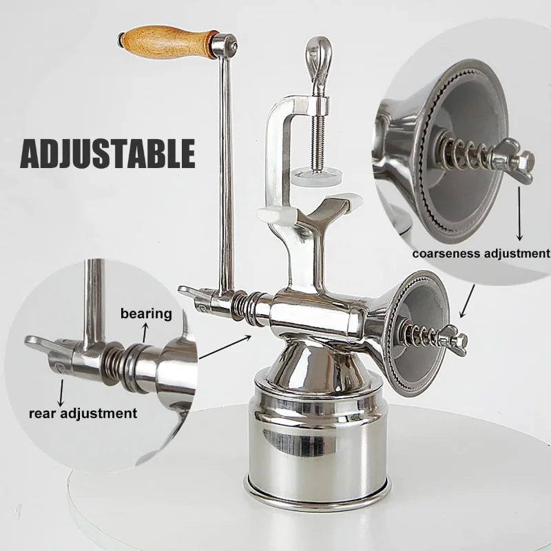 مطحنة حبوب يدوية احترافية، مطح - مراجعة Grain Mill Grinder Hand Crank وسعره
