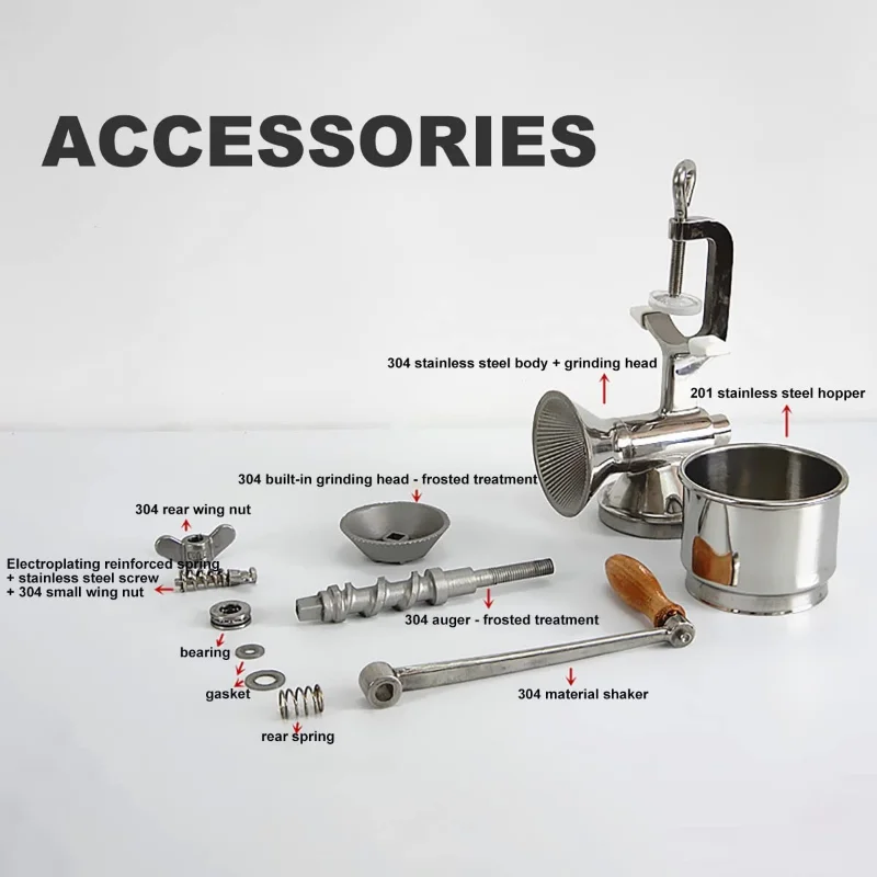 مطحنة حبوب يدوية احترافية، مطح - مراجعة Grain Mill Grinder Hand Crank وسعره
