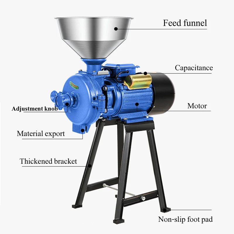 مطحنة حبوب وتوابل وقهوة وطعام  - مراجعة Electric Grain Mill 2500W وسعره