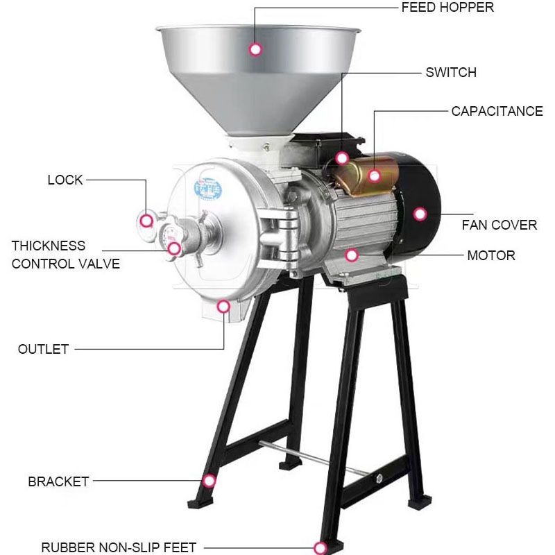 آلة طحن الحبوب التجارية الكهرب - مراجعة Corn Grinder Machine Electric وسعره