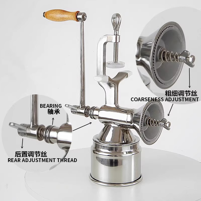 مطحنة حبوب القهوة اليدوية المص - مراجعة Grain Mill Grinder Hand Crank وسعره
