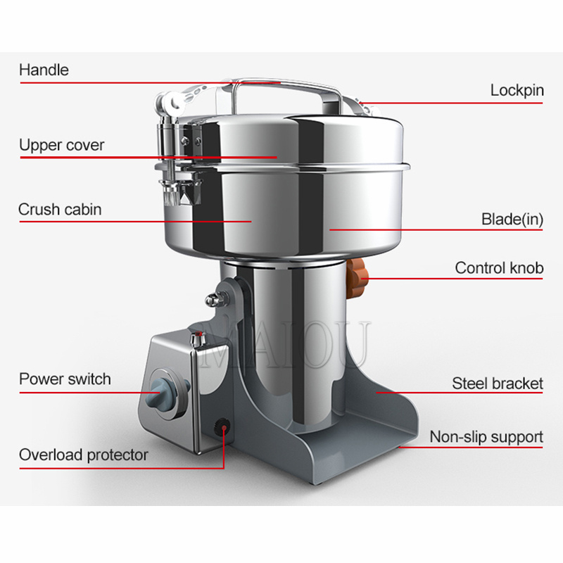 220 فولت 800 جرام-2500 جرام مط - مراجعة Electric Grain Mill 2500W وسعره