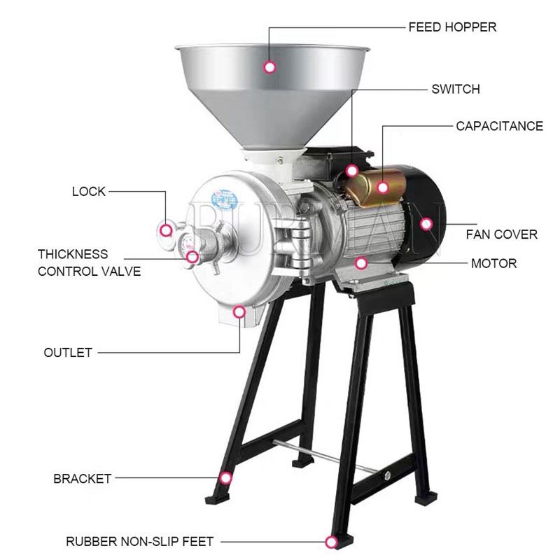 مطحنة تجارية لطحن الذرة وفول ا - مراجعة Ultra Fine Powder Grinder Machine وسعره