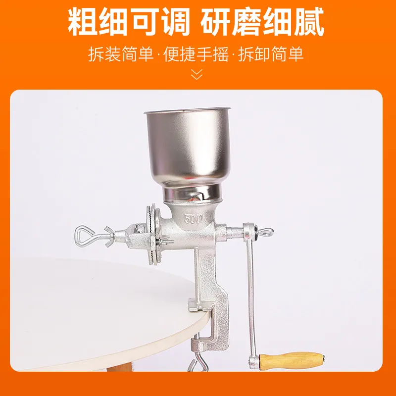 مطحنة يدوية صغيرة من الحديد ال - مراجعة Grain Mill Grinder Hand Crank وسعره
