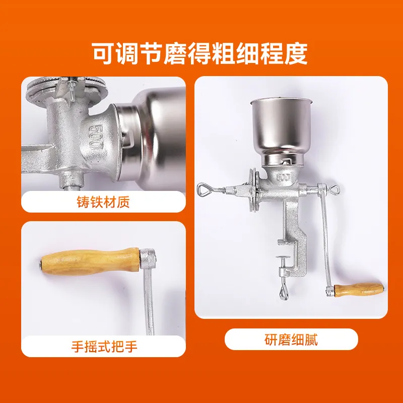 مطحنة يدوية صغيرة من الحديد ال - مراجعة Grain Mill Grinder Hand Crank وسعره
