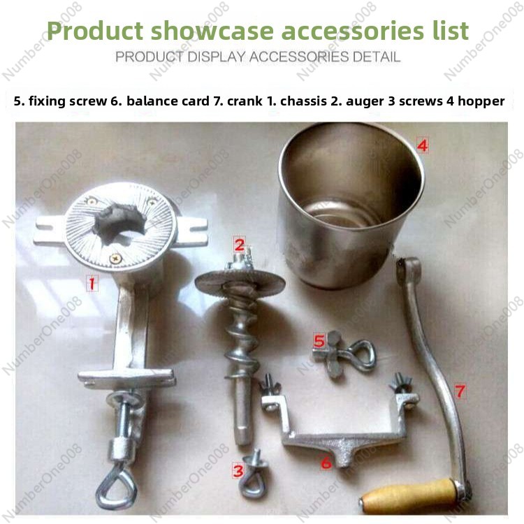 مطحنة حبوب يدوية من الحديد الز - مراجعة Grain Mill Grinder Hand Crank وسعره