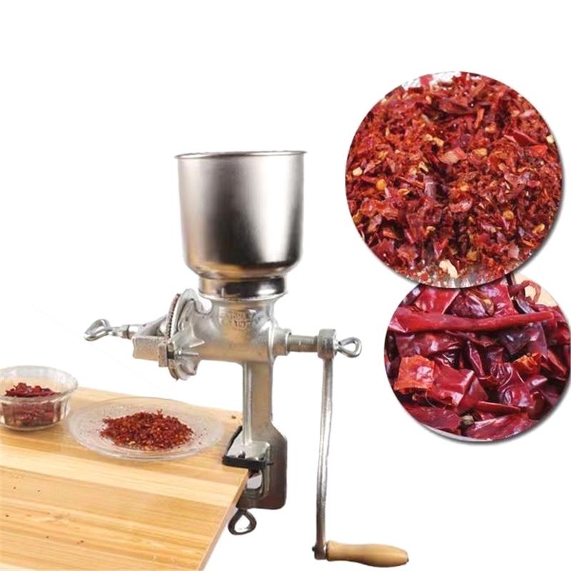 مطحنة حبوب يدوية مع قادوس عالي - مراجعة Grain Mill Grinder Hand Crank وسعره