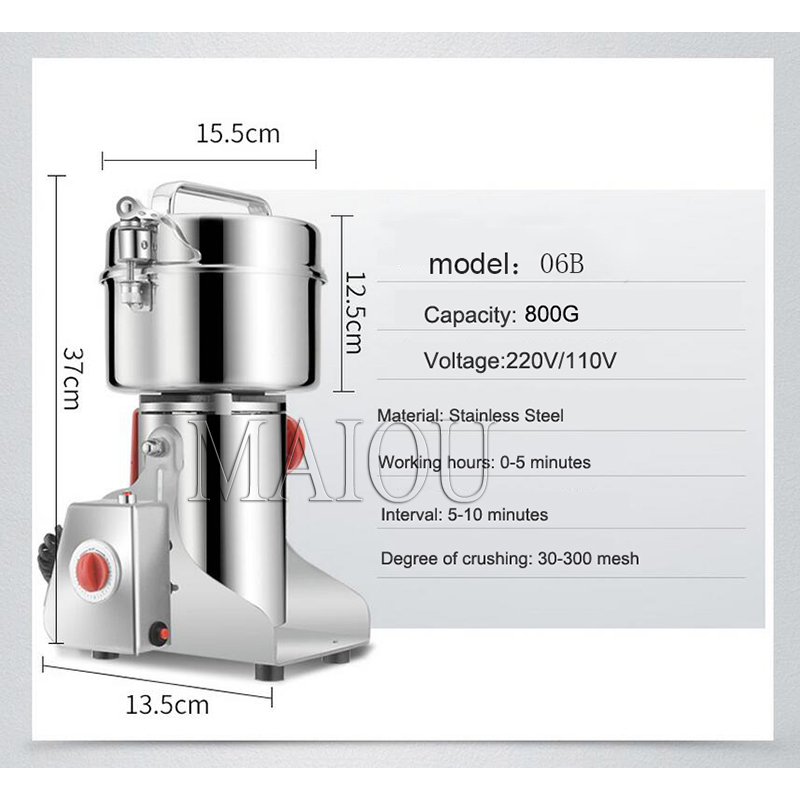 مطحنة حبوب كهربائية من الفولاذ - مراجعة Electric Grain Mill 2500W وسعره